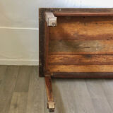 Grande table de ferme Bourguignonne en chêne époque XIX ème pieds fuseaux de forme obélisque