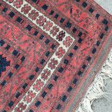 Tapis ancien noué main en laine