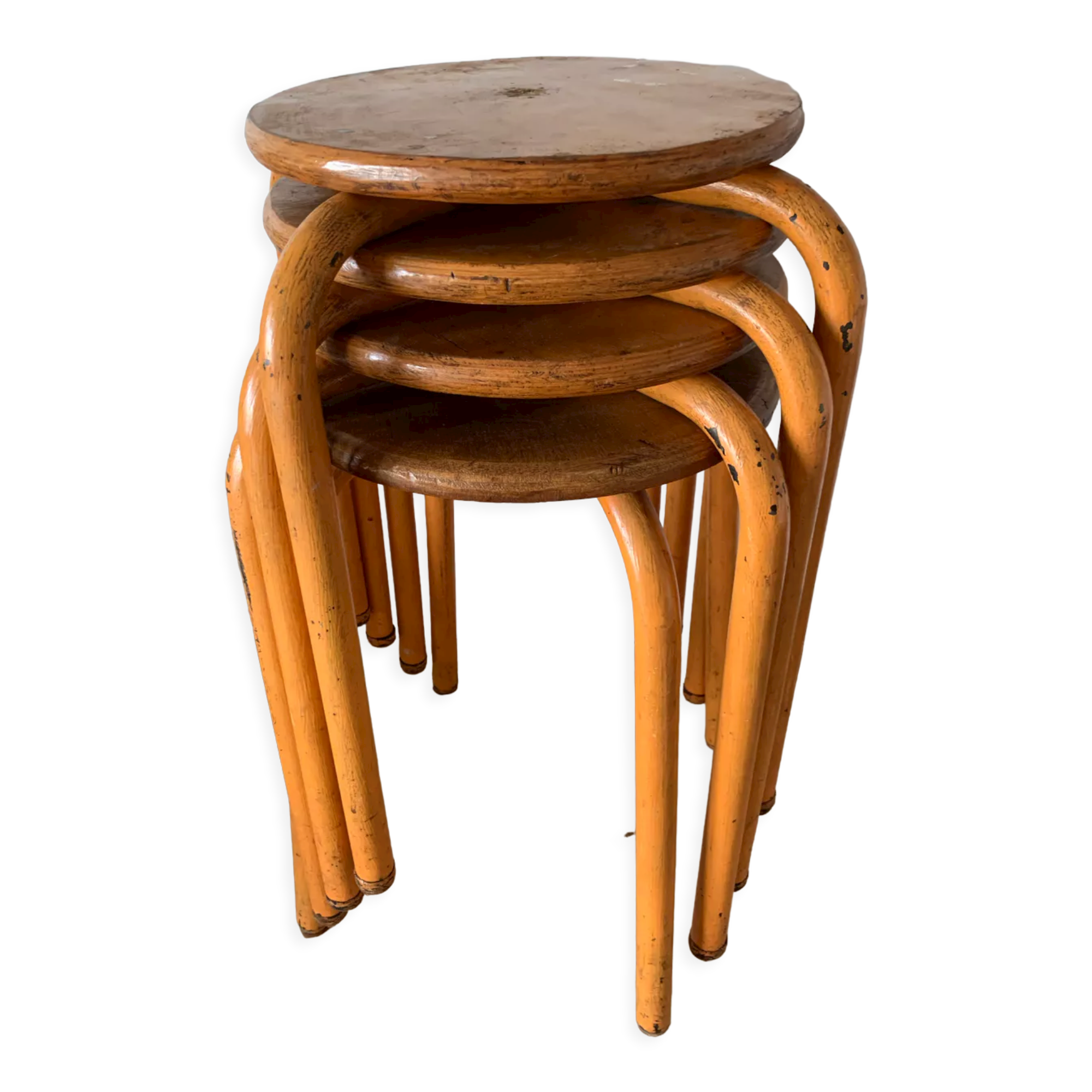 Set of 4 workshop stools