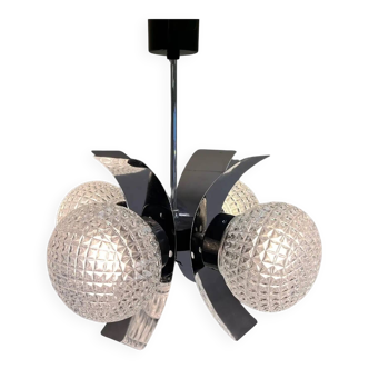 Mid-century design glass pendant - 1970s / Czechoslovakia