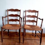 Paire de fauteuils de nourrice, style provençal 19ème siècle