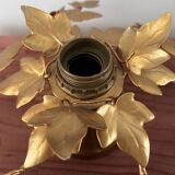 Wall light flower leaves in gold metal