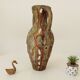 Vintage 70s amphora vase with volcanic effect