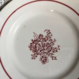 Two red old plates