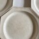 Set of 4 plates Creil and Montereau octagonal pearls Directoire 1800