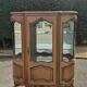 Large curved display cabinet in cherry wood in Louis XV style – 20th century