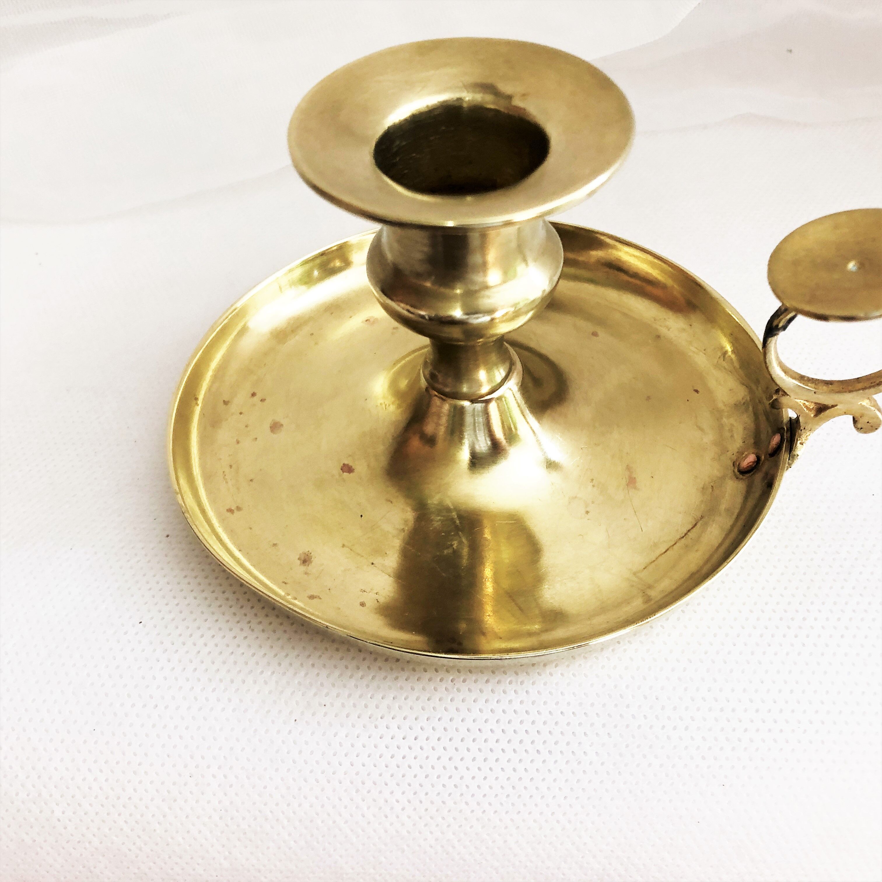 Copper hand candle holder called "cellar rat" Art Nouveau / Art Deco style