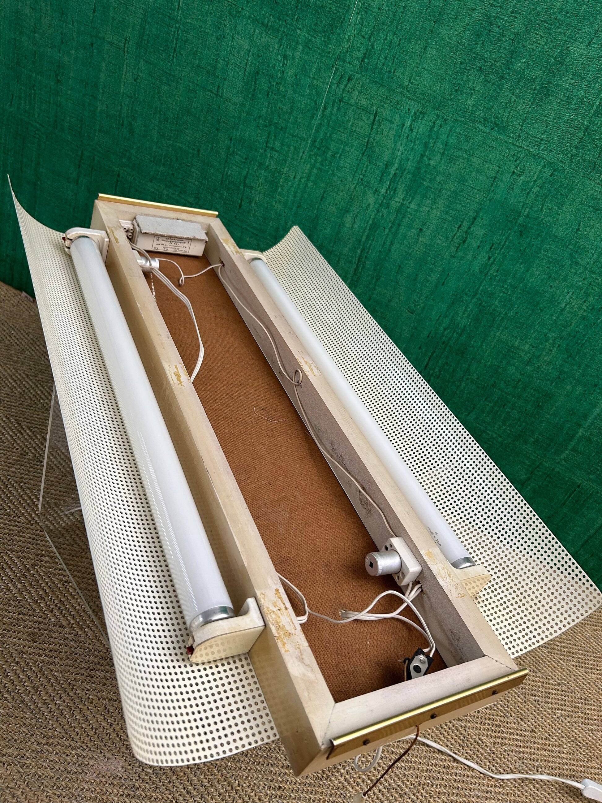 Illuminated wall mirror by Ernest Igl for Hillebrand, mid-century, Germany, 1960s.