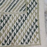 Tapis blanc et vert ethnique  75x135cm