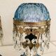 Paire de lampes en verre style Hollywood Regency, circa 1960