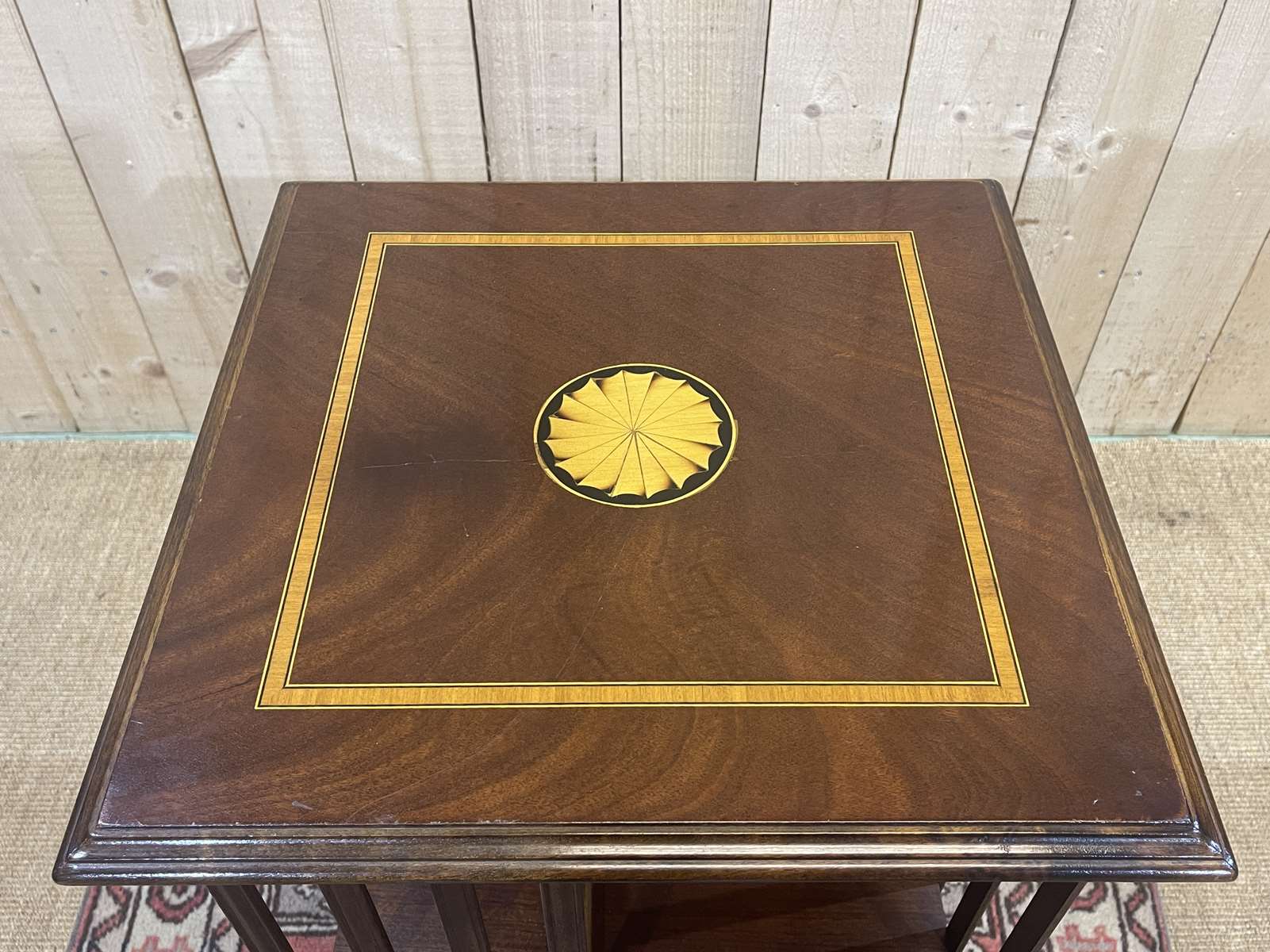 English mahogany revolving library from the 1950s