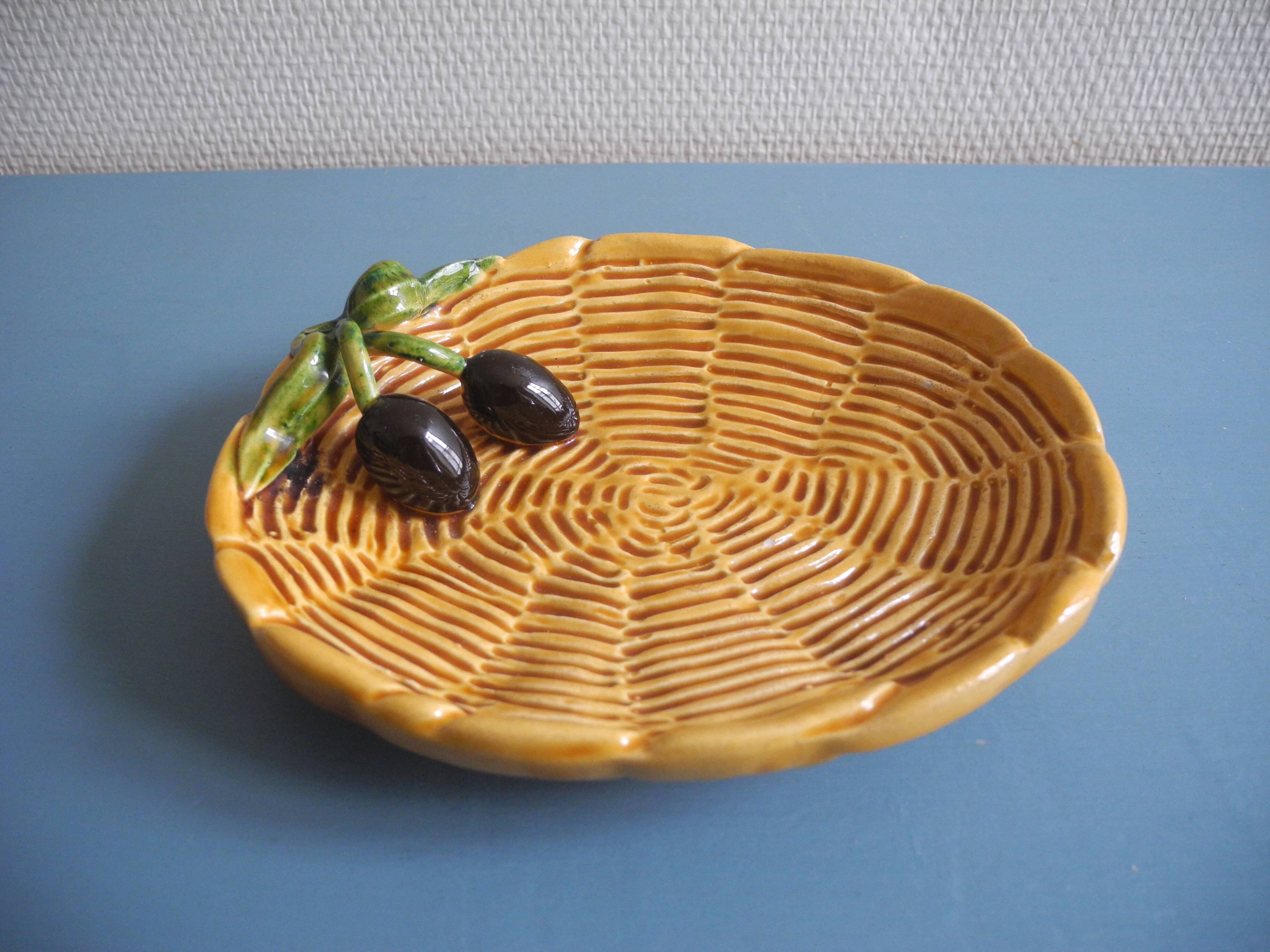 small appetizer dish olives At the old Vallauris table vintage appetizer dish