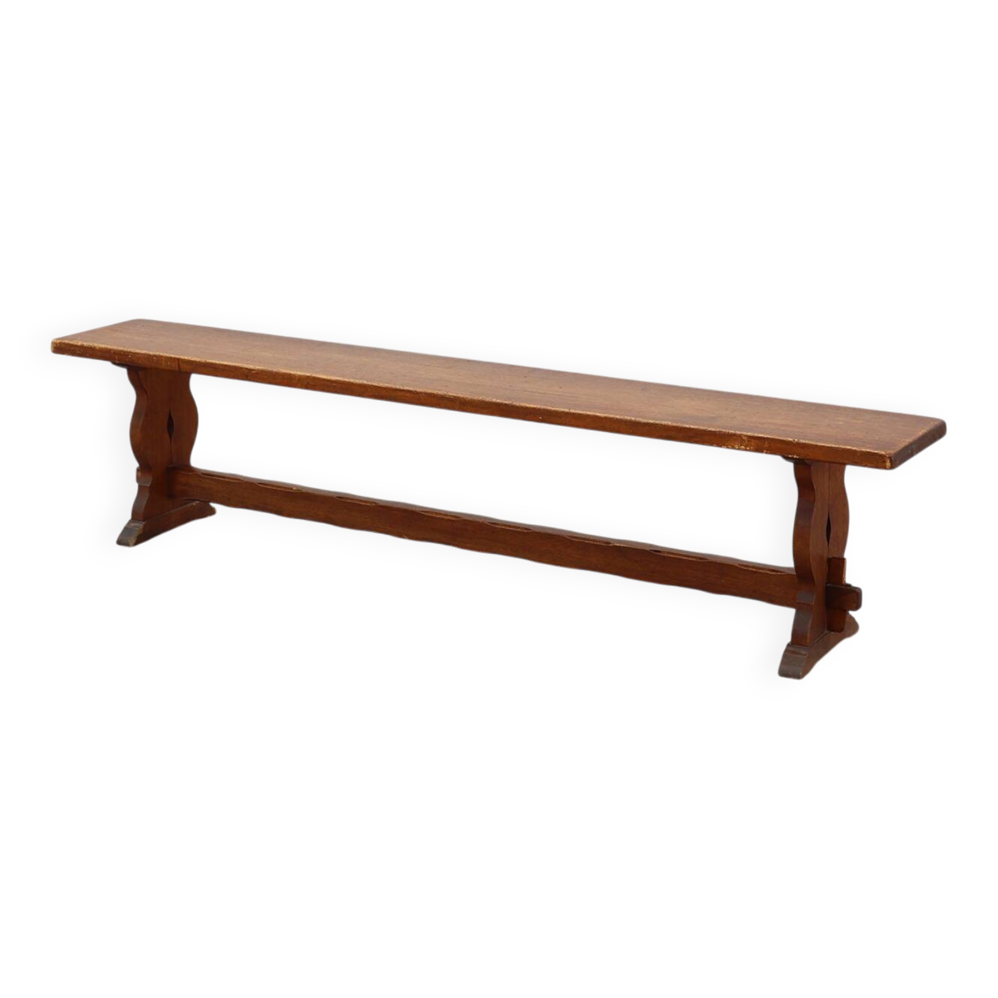 Rustic oak bench with nice patina, France ca. 1900