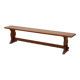 Rustic oak bench with nice patina, France ca. 1900
