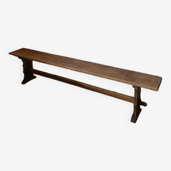 Solid wood bench