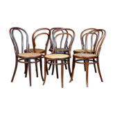 6 Chaises bistrot 1900-1910 en bois courbé