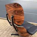 Vitra Eames Lounge Chair XL + Ottoman, Black leather & Santos Rosewood