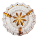 Cut glass ashtray with amber pattern