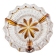 Cut glass ashtray with amber pattern