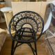 Rattan armchair peacock