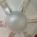 Frosted glass pendant light from the 1950s