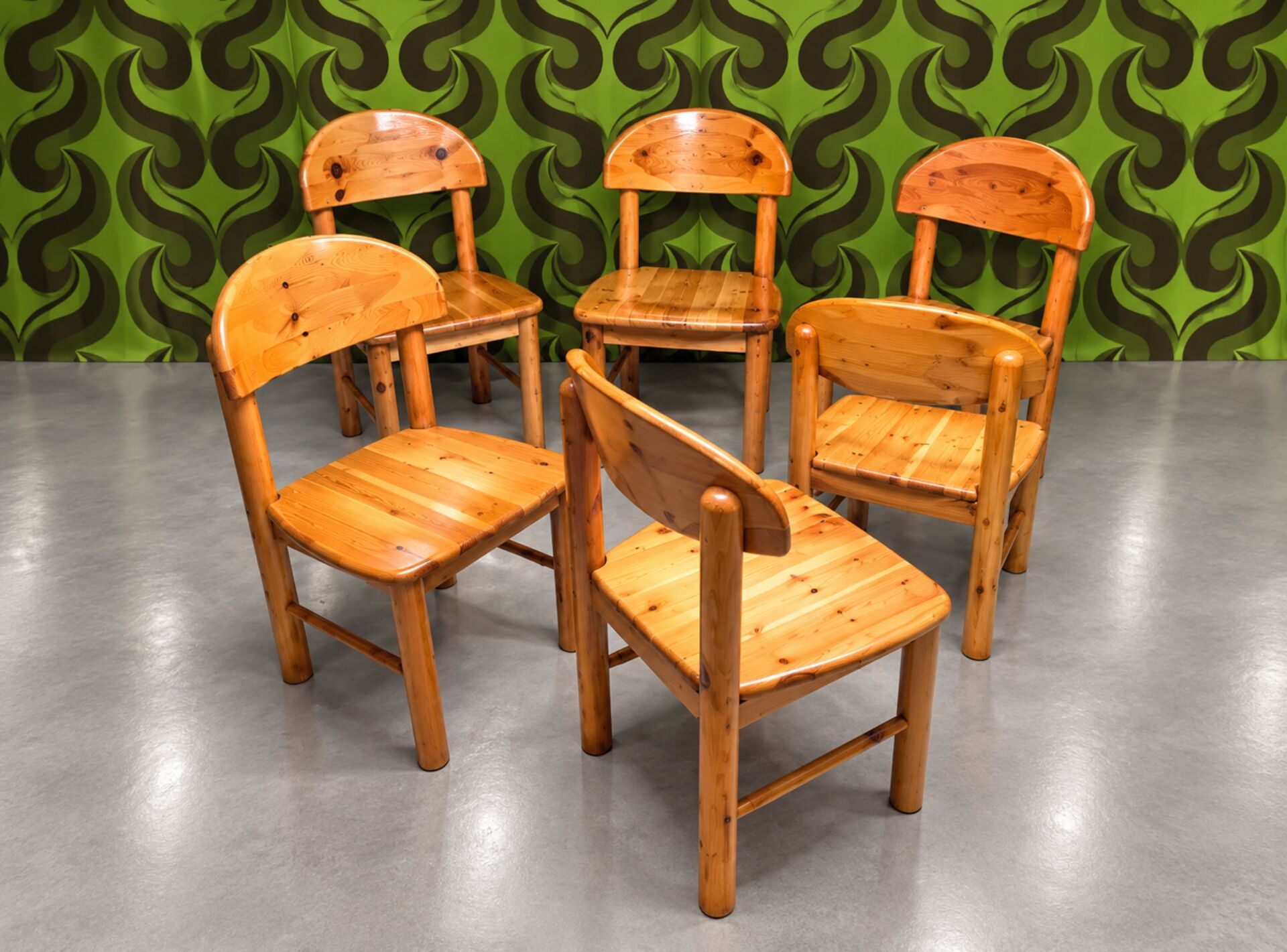 Lot de 6 chaises vintage RAINER DAUMILLER 70"