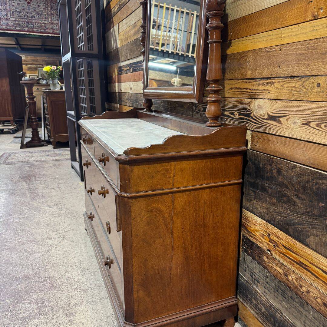 Antique mahogany toilet commode - Late 19th century