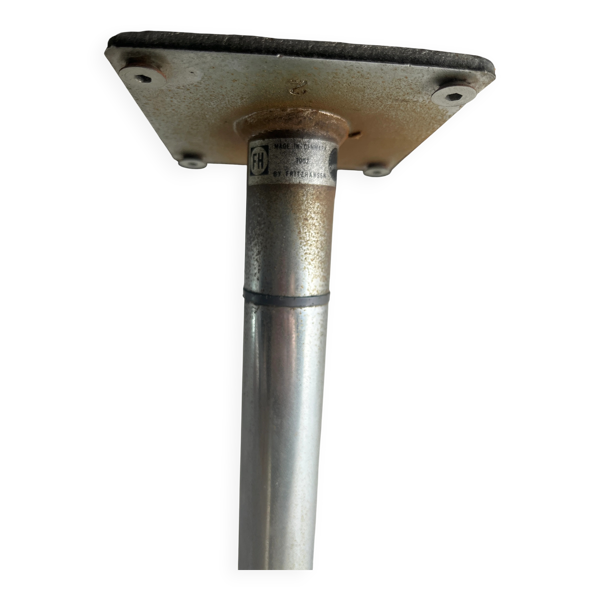 Fauteuil pivotant Fritz Hansen « Oxford » d'Arne Jacobsen — revêtement en laine noire, piètement en aluminium, années 1970