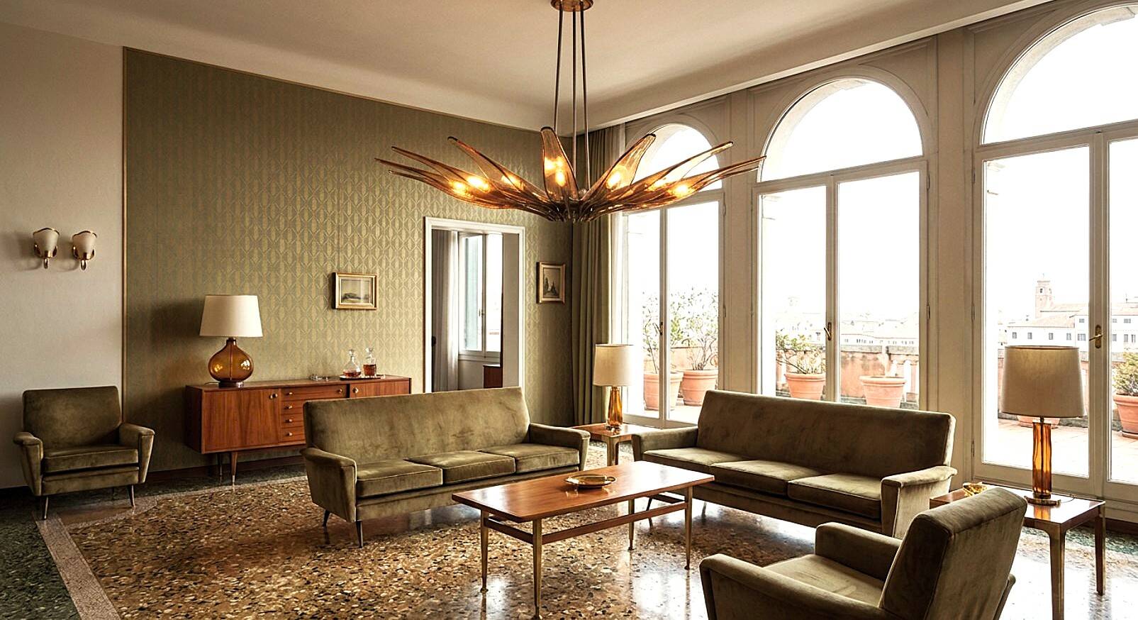 Dahlia Chandelier by Max Ingrand for Fontana Arte