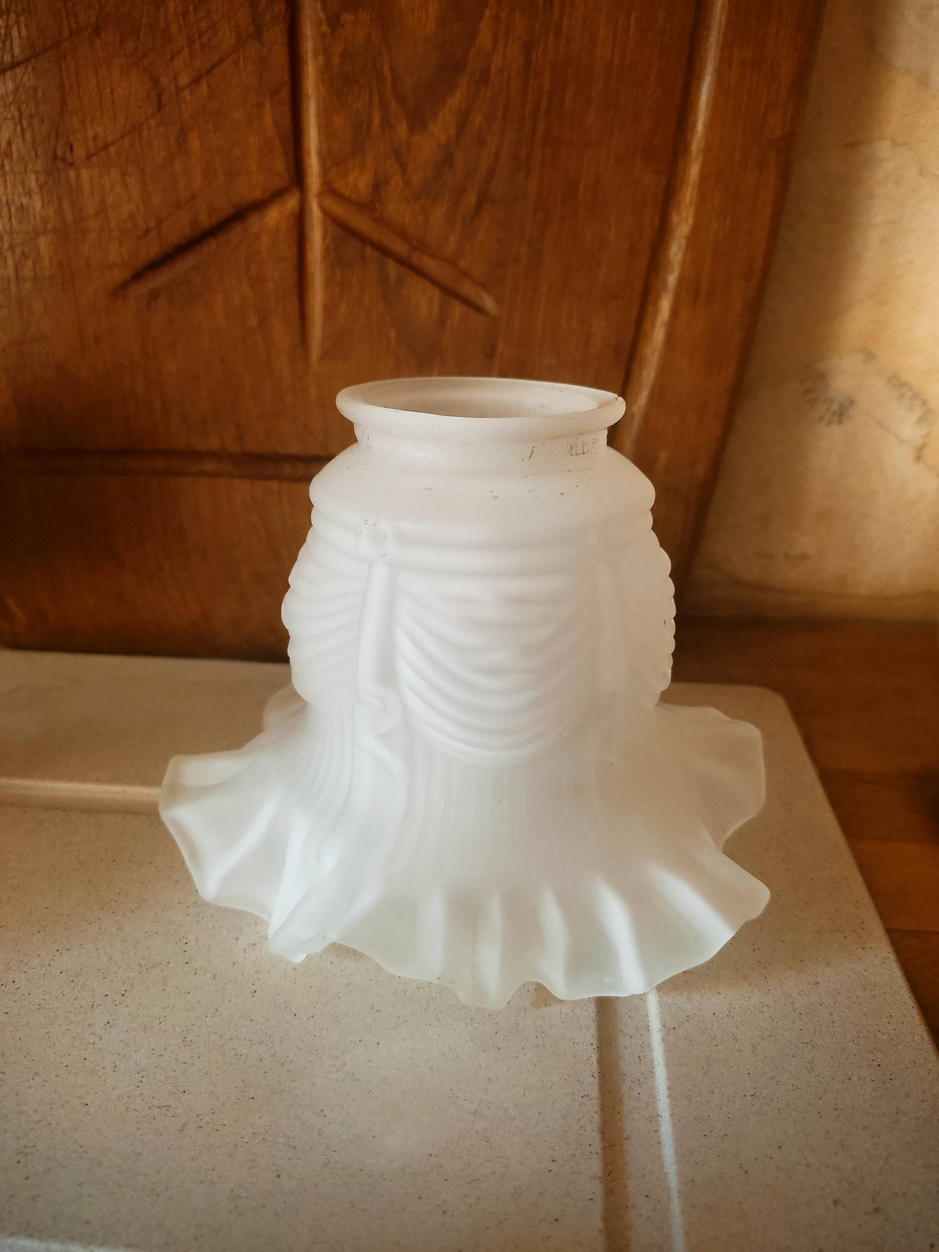 Art nouveau tulip in polished glass