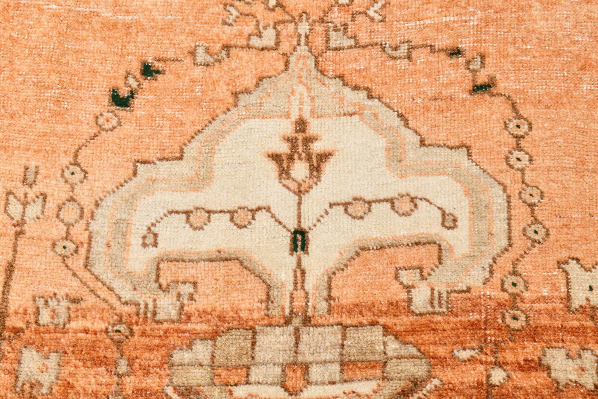 8x12 Terracotta & Brown Vintage Persian Rug, Rugs For Bedroom, 225x353Cm