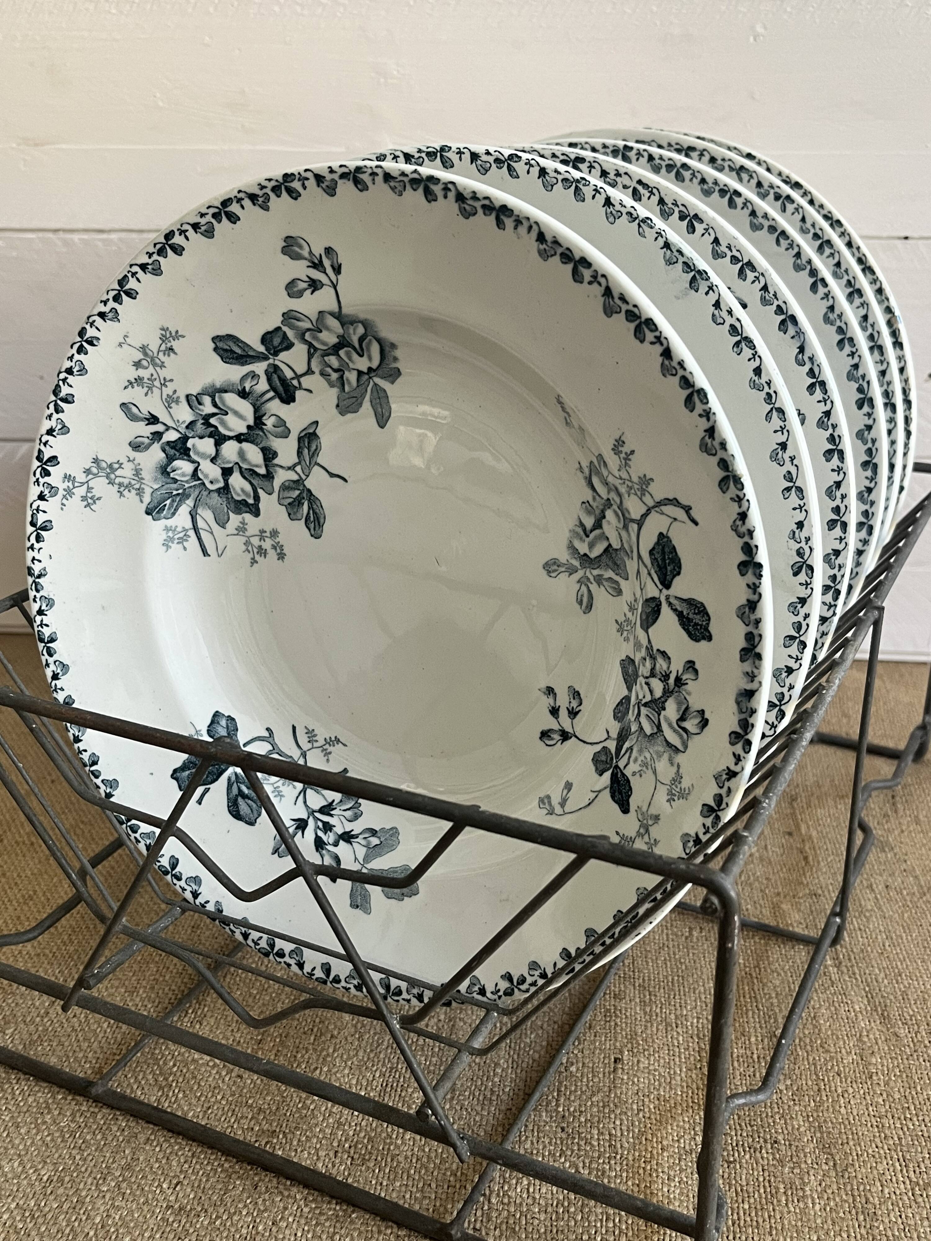 6 deep plates - Ironstone, Acacia service