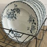 6 deep plates - Ironstone, Acacia service