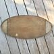 Miroir biseauté ovale art déco doré 84 x 39 cm