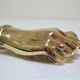 hand bronze paperweight pen holder early XXth