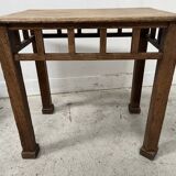 Architectural coffee table in solid oak. 20th century.