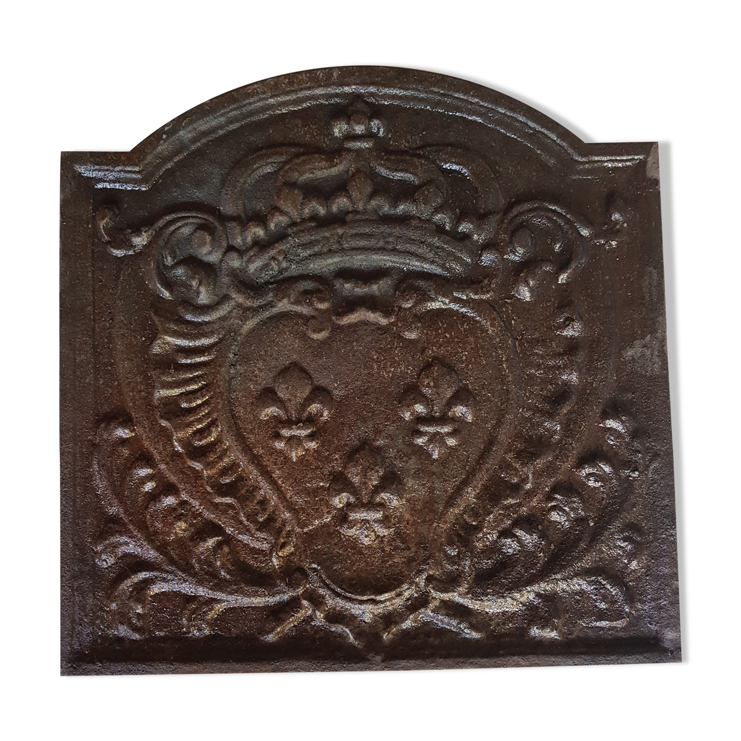 Cast iron fireplace plate