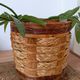 Vintage rattan and bamboo basket - Traditional weaving from China