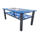 Stainless steel and smoked glass coffee table