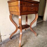 Worker's table - In mahogany and mahogany veneer - Charles X or Restoration period - circa 1830