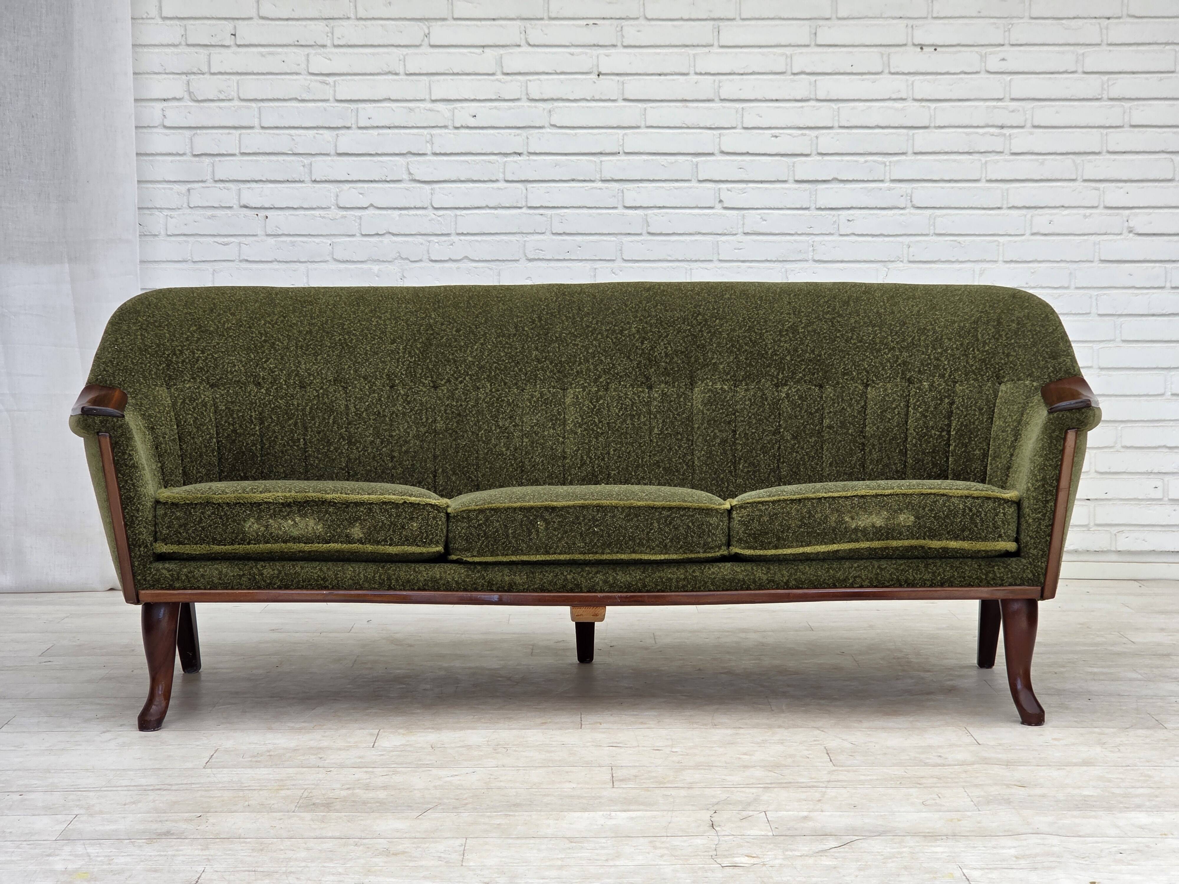 1970s, Norwegian vintage 3-seater sofa, teak wood.