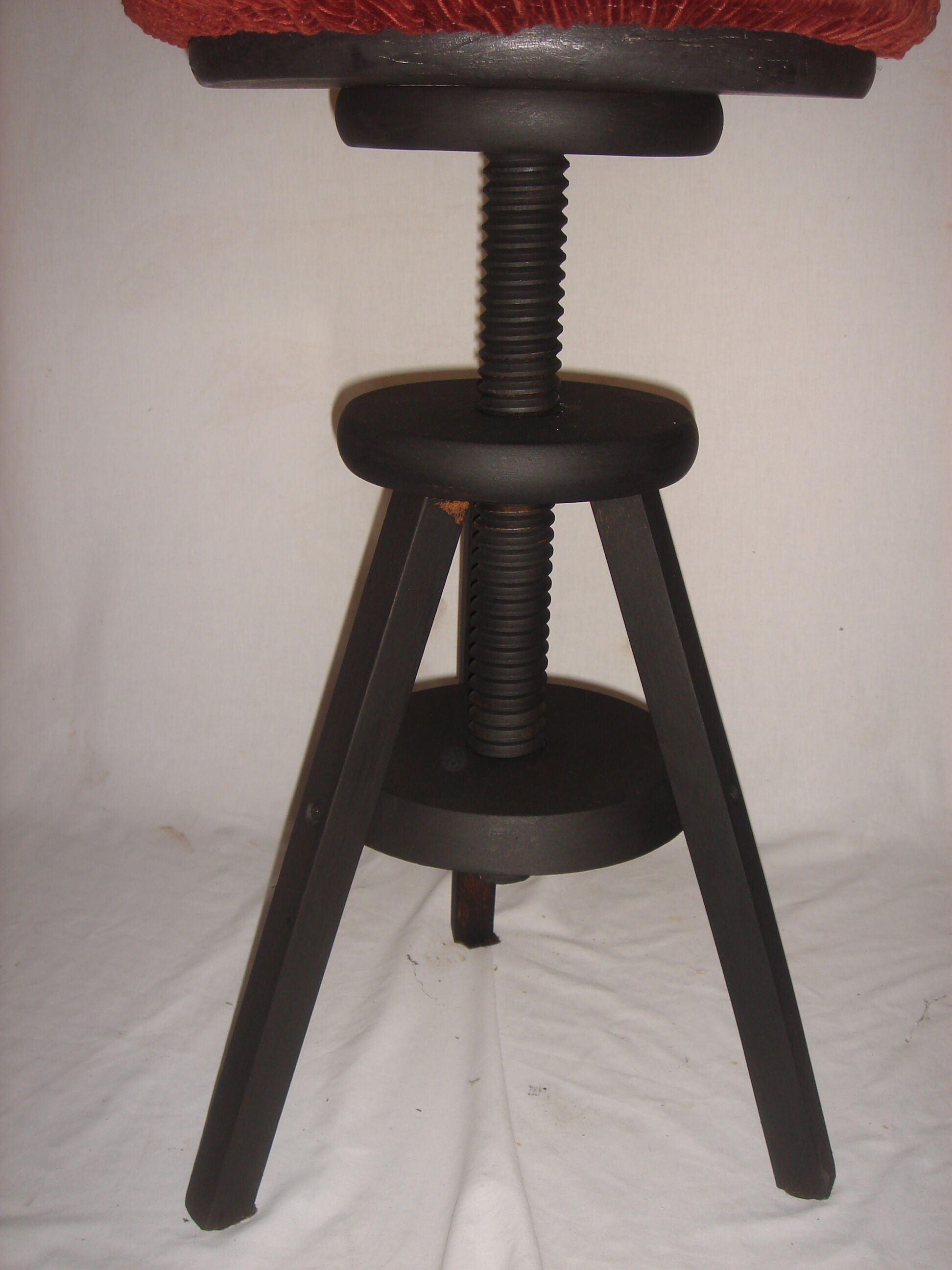 Screw piano stool restyled velvet fabrics