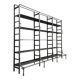 Industrial Iron Library Wall Shelving Cabinet