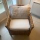 Rattan armchair + 2 cushions