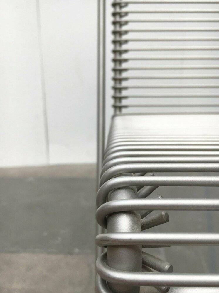 Postmodern German kitchen bar stool Kreuzschwinger by Till Behrens for Schlubach, 1980s.