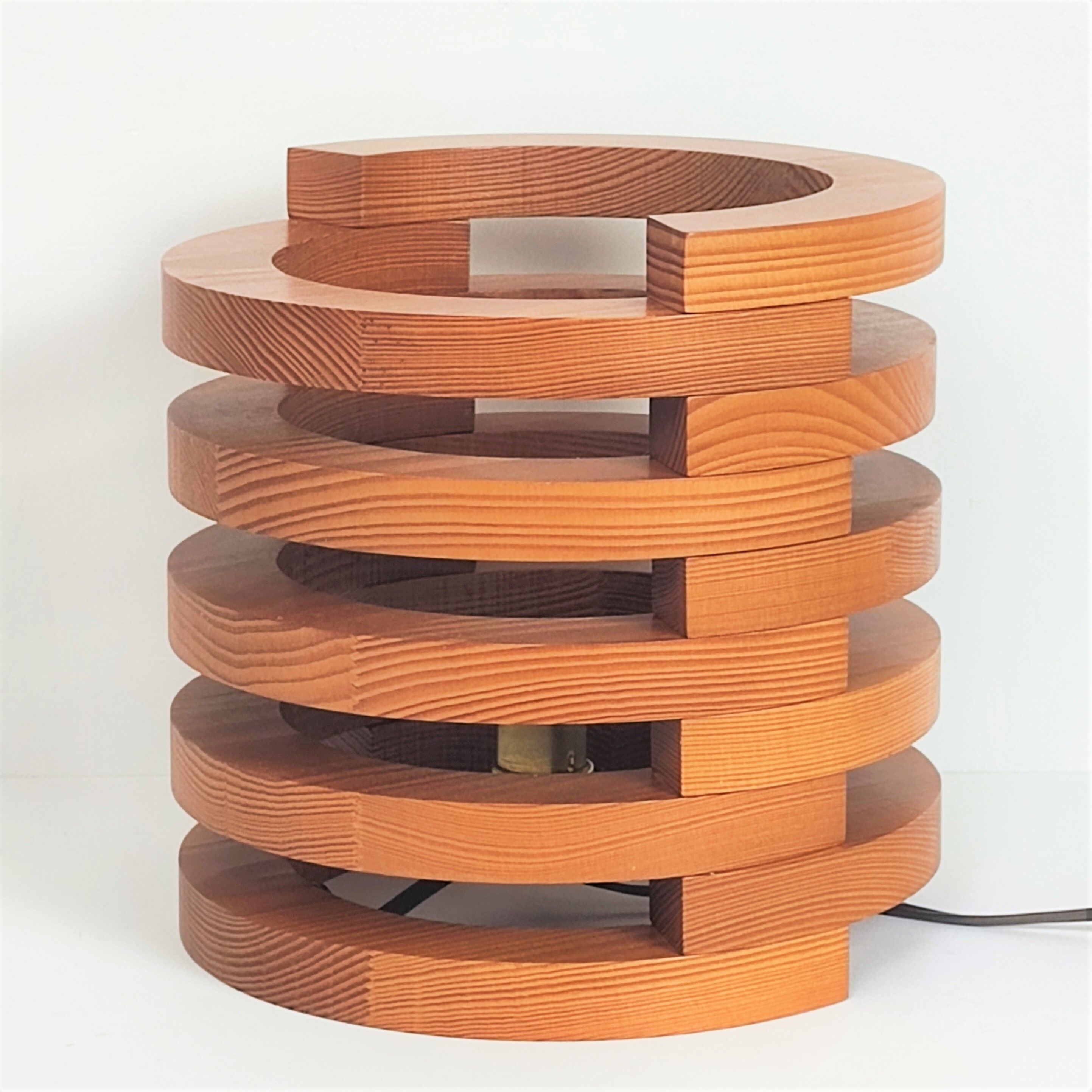 Scandinavian pine lamp