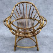 Fauteuil en rotin des années 60 France