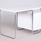 White Bauhaus desk made in 1930s Czechia by Robert Slezak