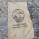 Old potash jute canvas bag from alsace
