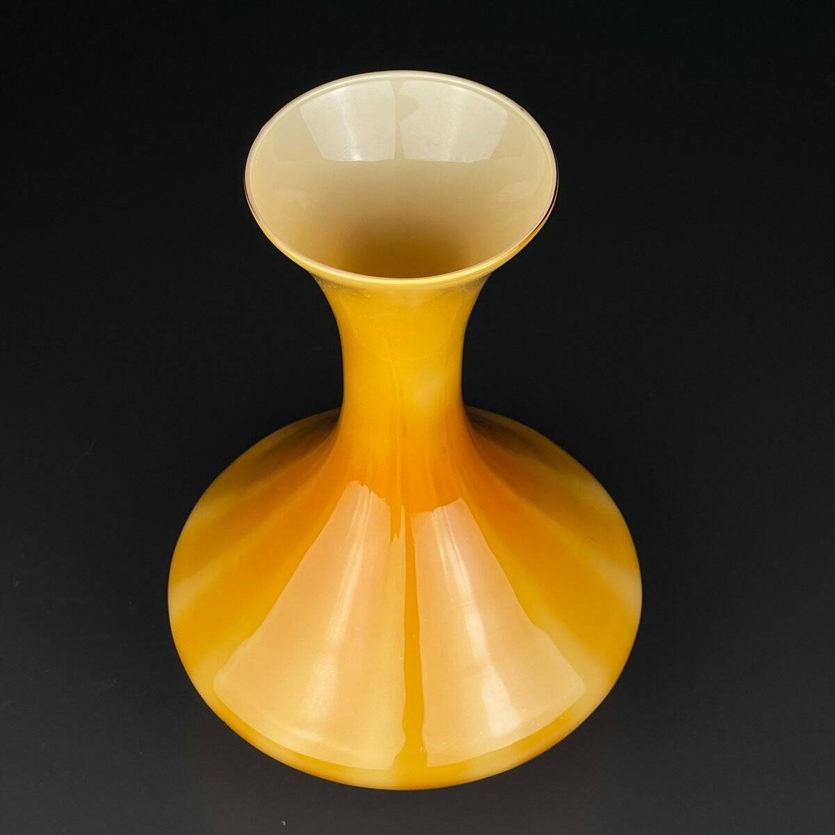 Vintage Murano Yellow Vase, Italy 1970s